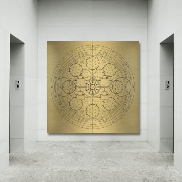 quantum blueprint as wall art