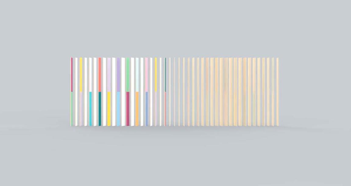 lenticular slat wall with be equal color palette