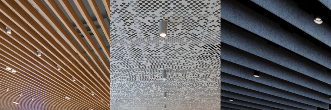 wood metal and felt ceiling examples