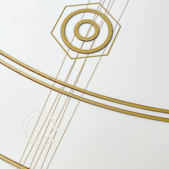 brass and solid surface brand expression detail