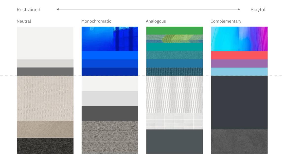 comparison of accent finish palette color selection