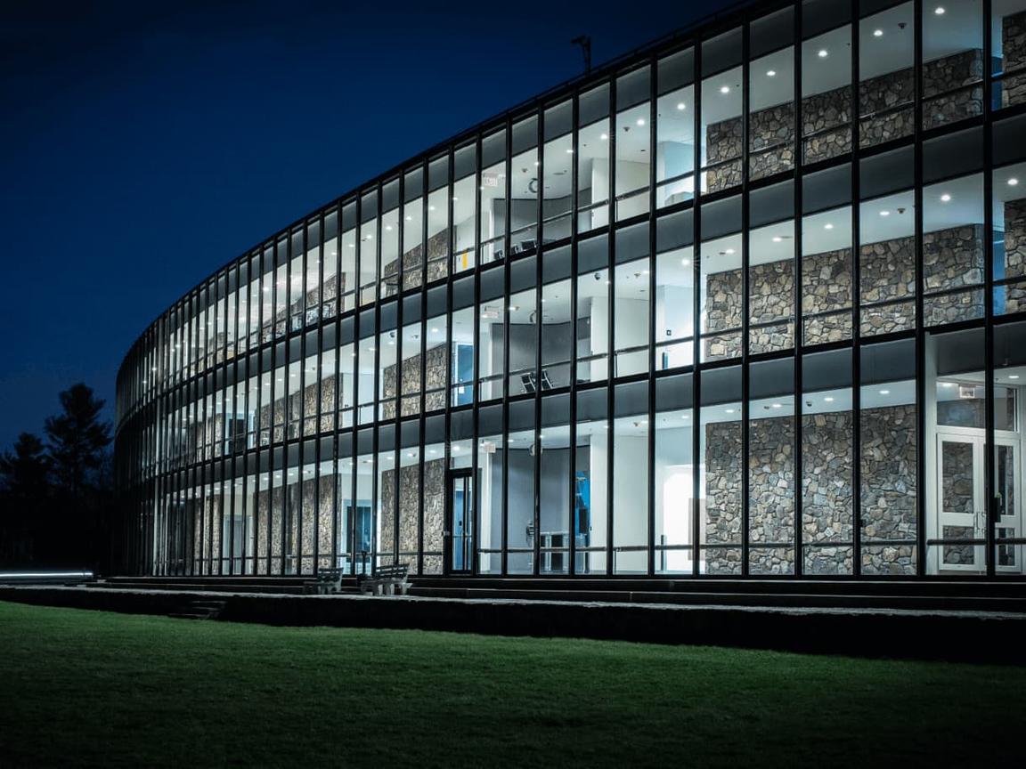 IBM Yorktown exterior at night