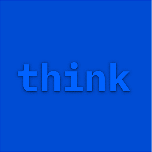 Think® logo flat monochrome wall signage