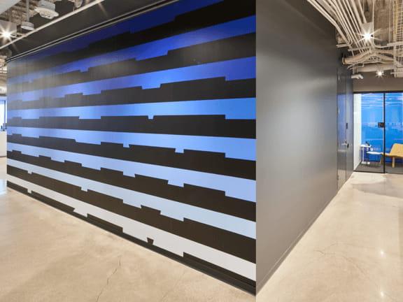 IBM logo as wall graphic