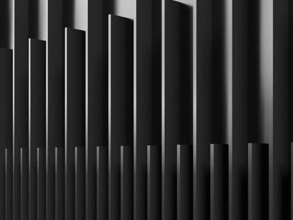 black on black slat wall color strategy detail