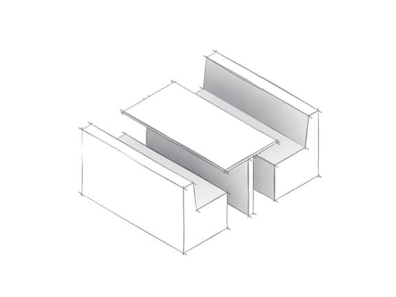 open collaborate space booth seating