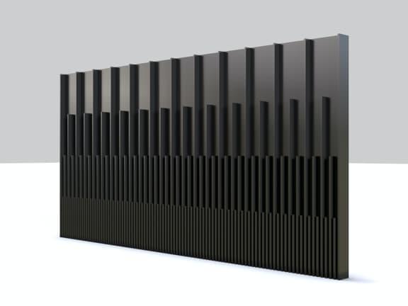 black on black slat wall color strategy